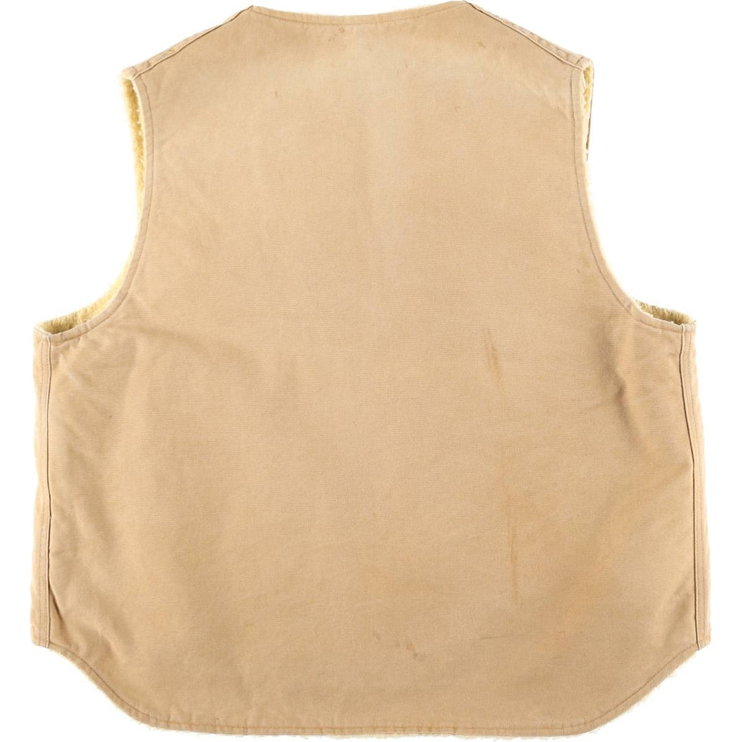 Vintage Carhartt Duck Vest, Men's Size L unclear Beige type Vintage Second Hand