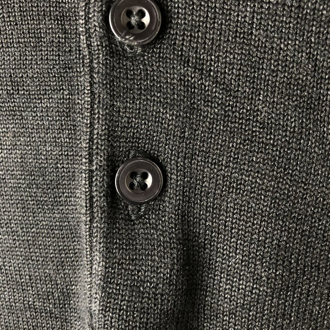 Perry Ellis Polo Knit Sweater, Men's XL cotton black type Vintage Second Hand