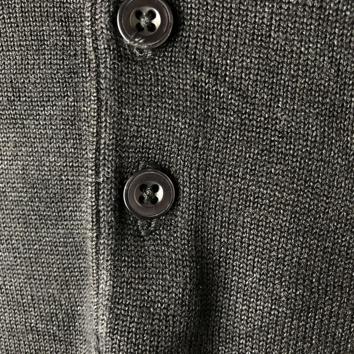 Perry Ellis Polo Knit Sweater, Men's XL cotton black type Vintage Second Hand