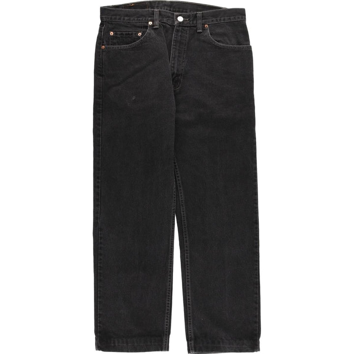 90'S Levi's 505 Regular Fit Straight Leg Black Denim Tapered Denim Pants, Made in Canada, Men's Size W34 cotton black type Vintage Second Hand