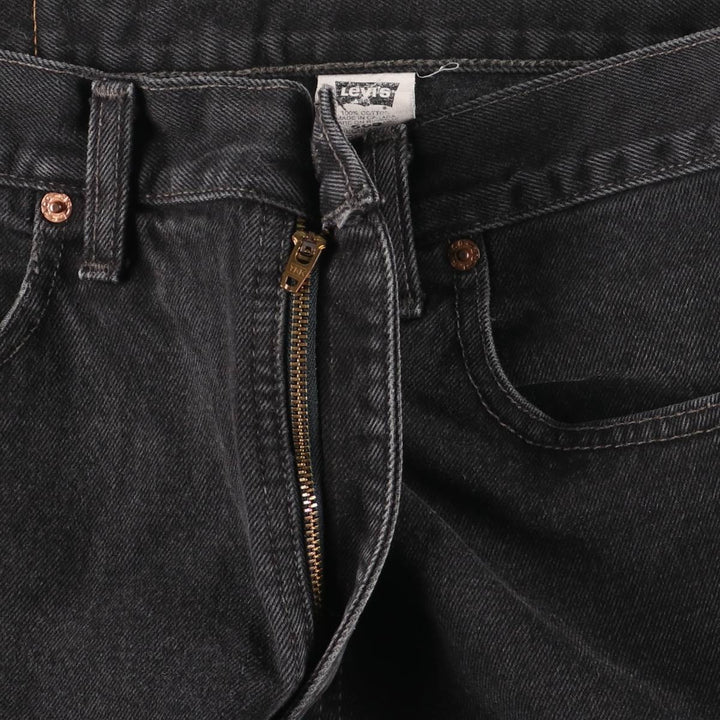 90'S Levi's 505 Regular Fit Straight Leg Black Denim Tapered Denim Pants, Made in Canada, Men's Size W34 cotton black type Vintage Second Hand