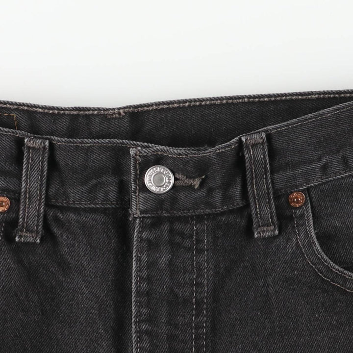90'S Levi's 505 Regular Fit Straight Leg Black Denim Tapered Denim Pants, Made in Canada, Men's Size W34 cotton black type Vintage Second Hand