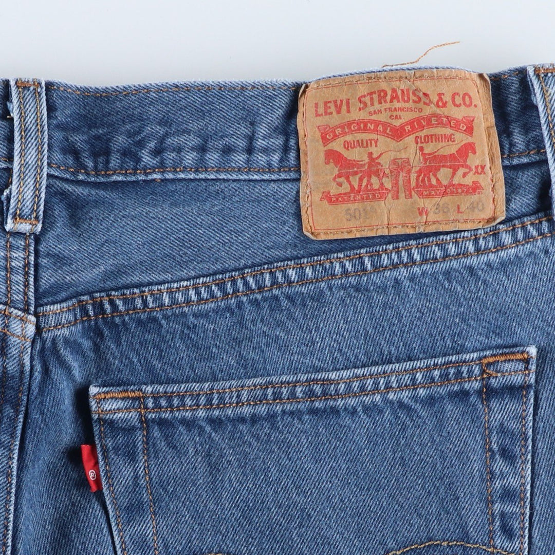 Levi's 501 straight denim pants for men, size W34 unclear blue type Vintage Second Hand
