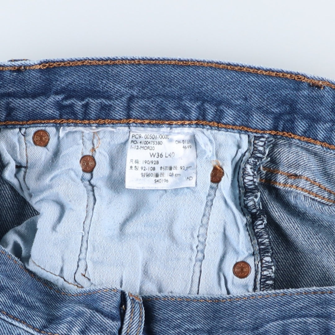 Levi's 501 straight denim pants for men, size W34 unclear blue type Vintage Second Hand