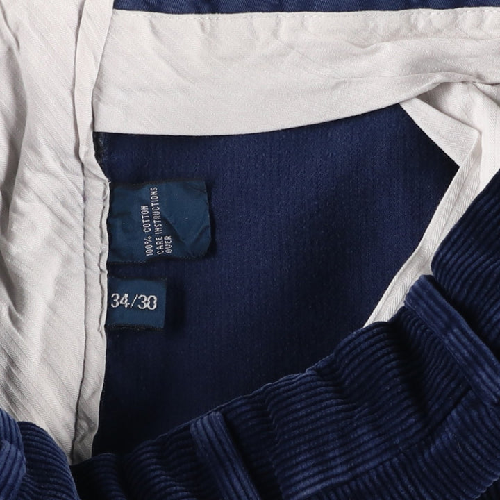 Ralph Lauren Polo by Ralph Lauren Men's Corduroy Pants, Size W34 cotton navy blue type Vintage Second Hand