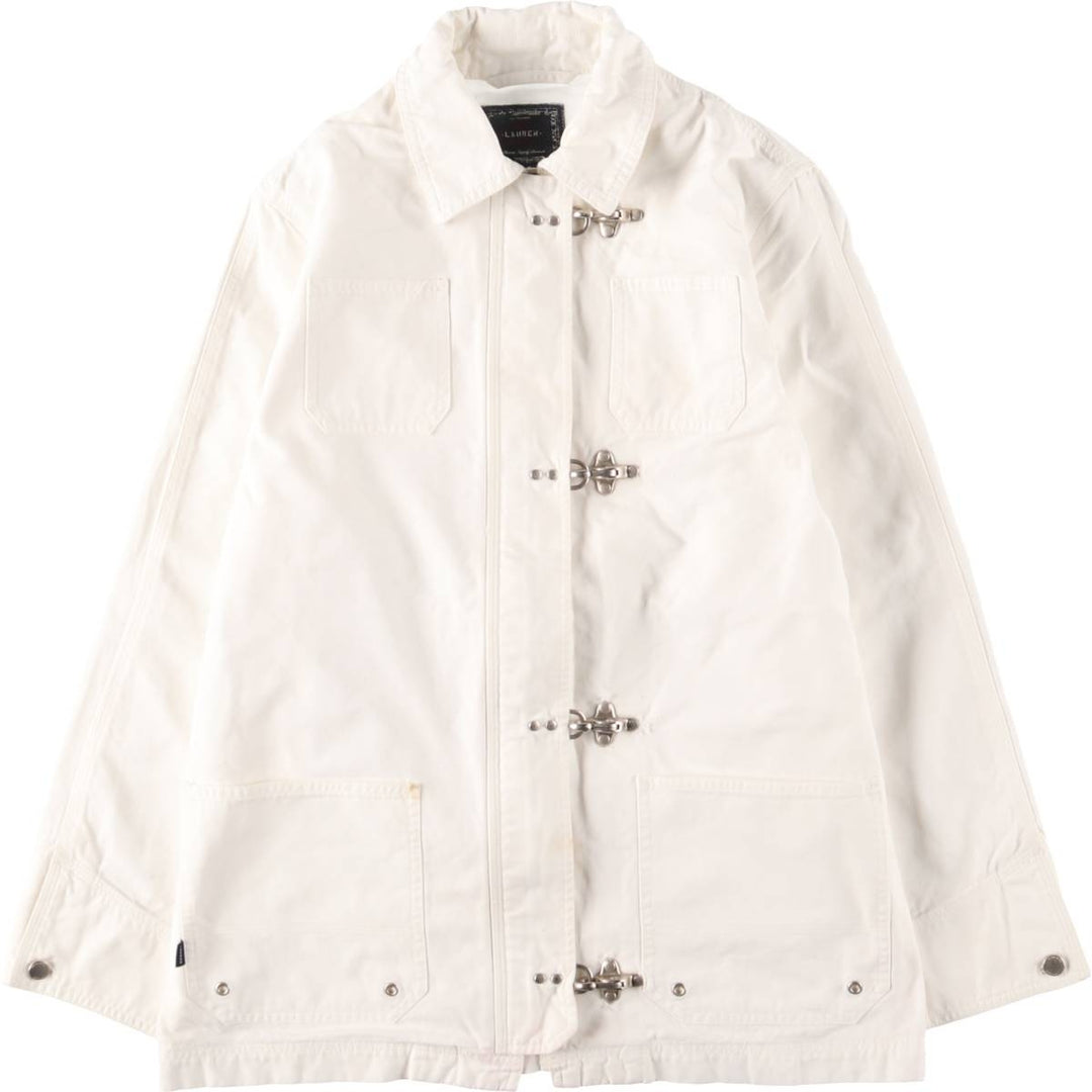 Ralph Lauren LAUREN Fireman Jacket, Women's M size cotton white type Vintage Second Hand