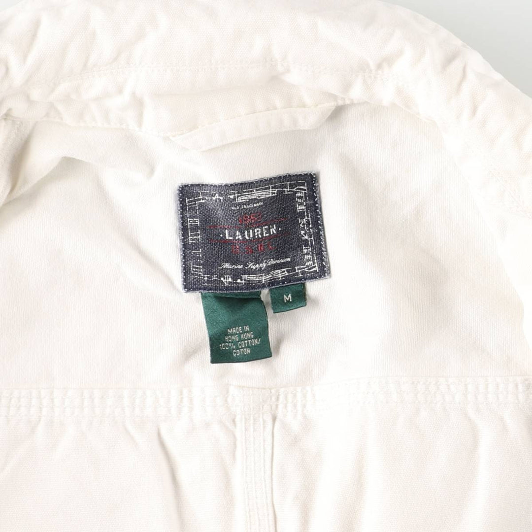 Ralph Lauren LAUREN Fireman Jacket, Women's M size cotton white type Vintage Second Hand