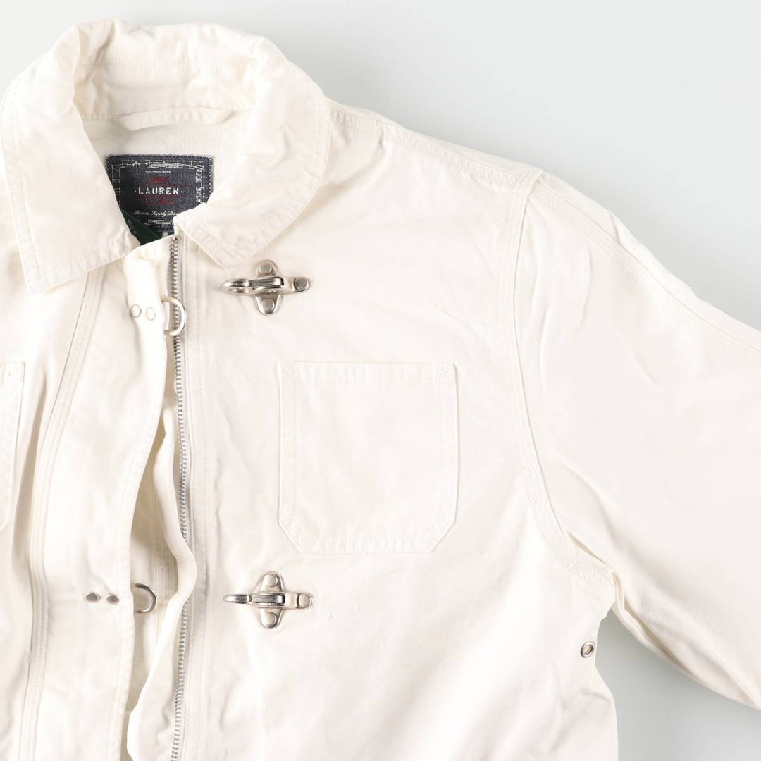 Ralph Lauren LAUREN Fireman Jacket, Women's M size cotton white type Vintage Second Hand