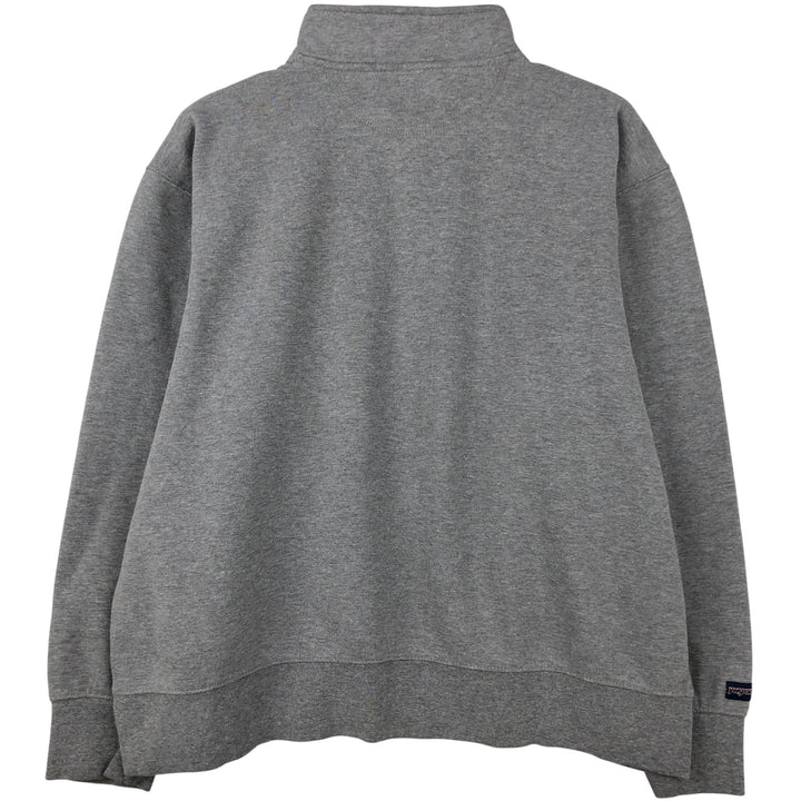 Jansport College Half-Zip Sweatshirt, Men's Size L cotton gray type Vintage Second Hand