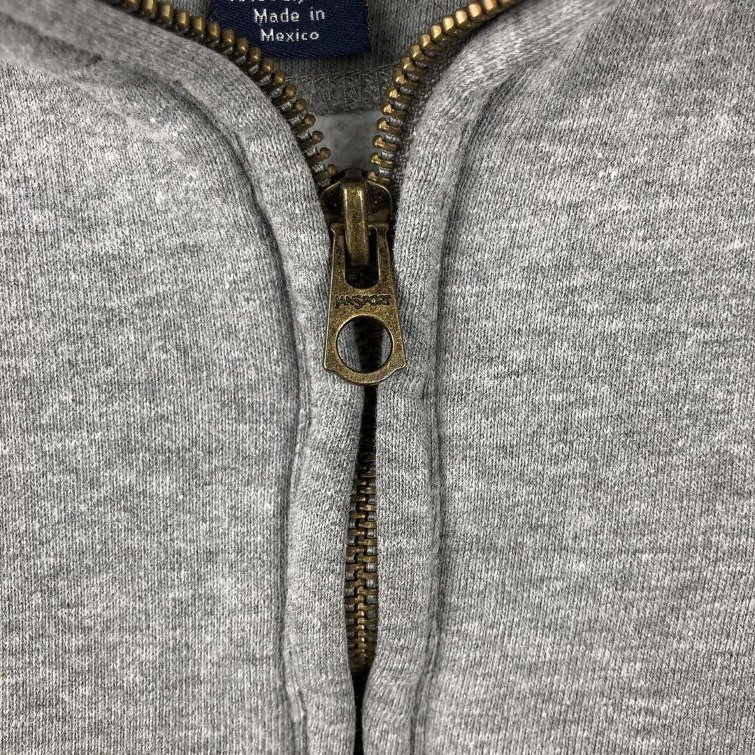 Jansport College Half-Zip Sweatshirt, Men's Size L cotton gray type Vintage Second Hand