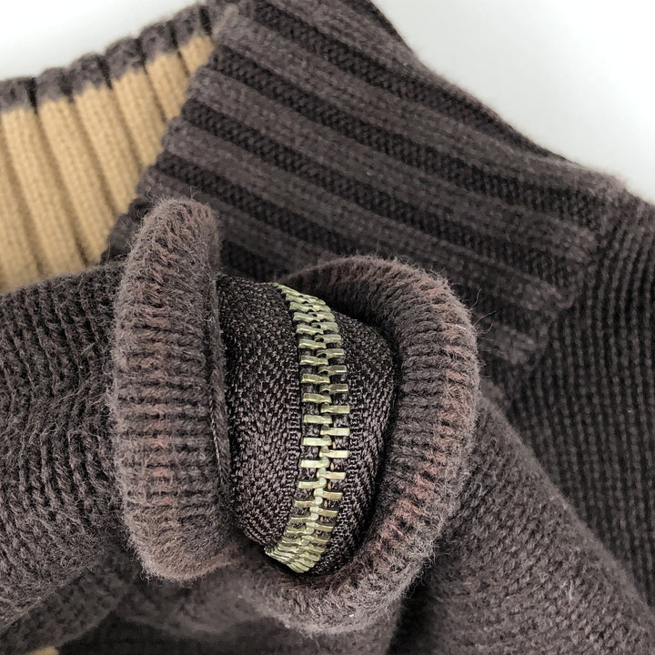 Tommy Hilfiger Cotton Knit Half-Zip Sweater, Men's XL cotton brown type Vintage Second Hand
