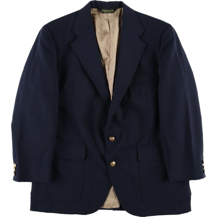 C AND R Clothiers Navy Blazer Tailored Jacket, Made in USA, Men's Size M (approx.) unclear navy blue type Vintage Second Hand