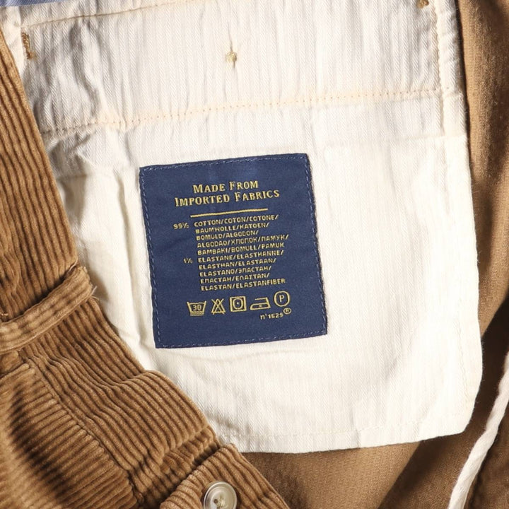 Ralph Lauren POLO RALPH LAUREN CLASSIC FIT corduroy pants, men's size W35 cotton beige type brown Vintage Second Hand