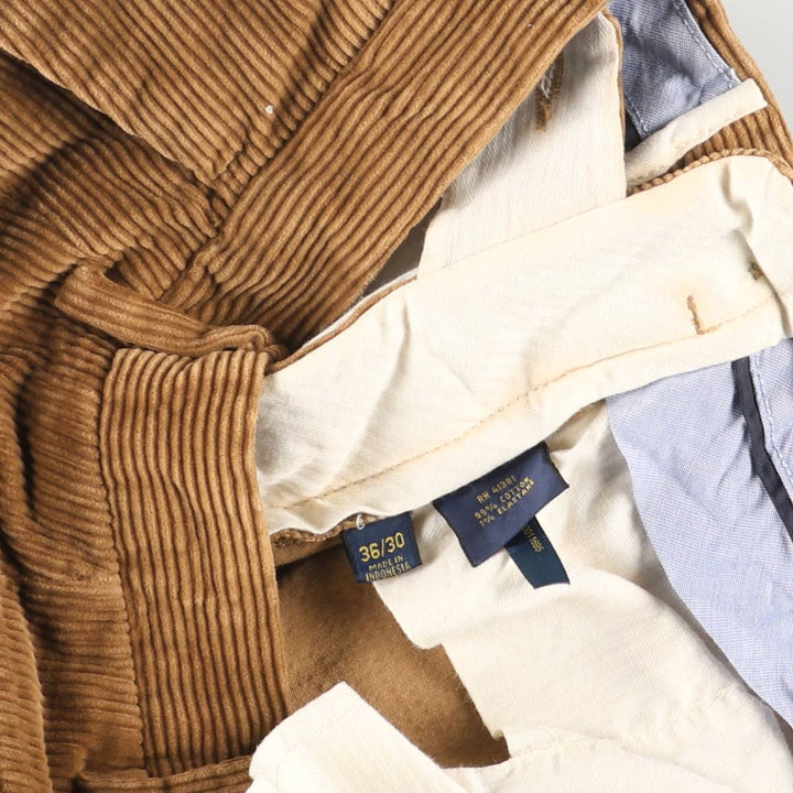 Ralph Lauren POLO RALPH LAUREN CLASSIC FIT corduroy pants, men's size W35 cotton beige type brown Vintage Second Hand