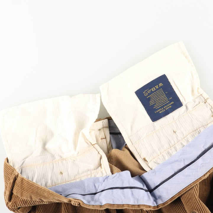 Ralph Lauren POLO RALPH LAUREN CLASSIC FIT corduroy pants, men's size W35 cotton beige type brown Vintage Second Hand