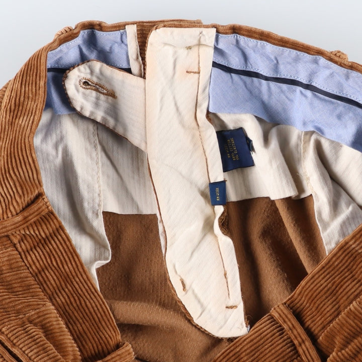 Ralph Lauren POLO RALPH LAUREN CLASSIC FIT corduroy pants, men's size W35 cotton beige type brown Vintage Second Hand