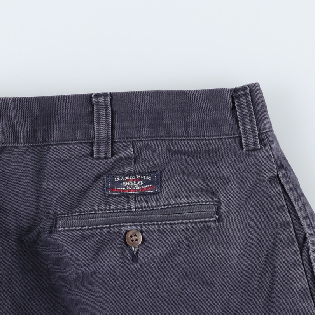 Ralph Lauren POLO by Ralph Lauren ANDREW PANT Two-pleat Chino Pants Men's Size W37 cotton navy blue type Vintage Second Hand