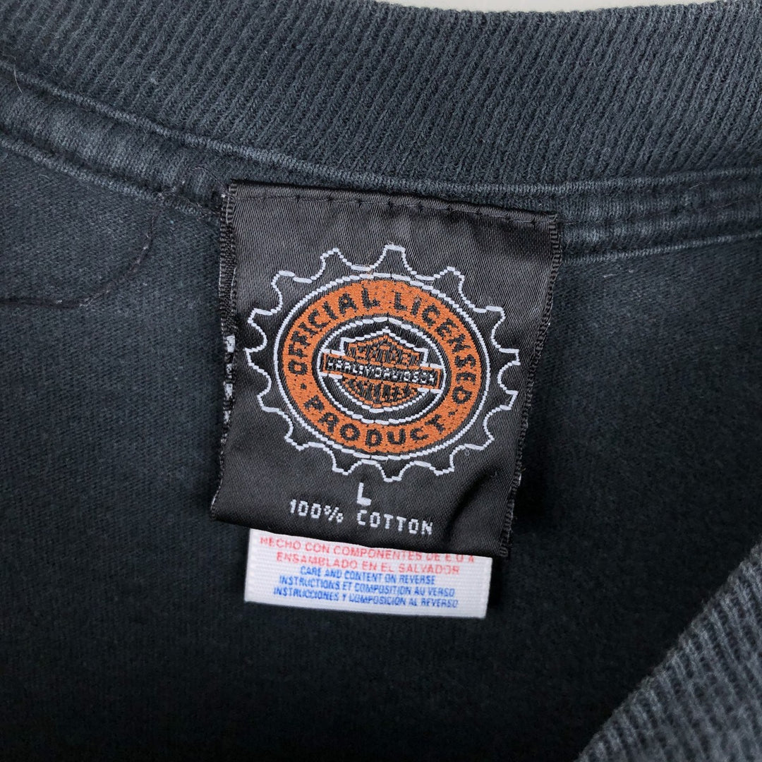 90'S Harley-Davidson Motorcycle Bike T-shirt Made in USA Men's L Vintage cotton black type Vintage Second Hand