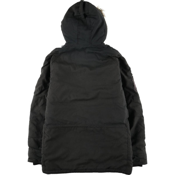 Special Price: Alpha N-3B Type Padded Military Flight Jacket, Men's Size Medium Nylon black type Vintage Second Hand