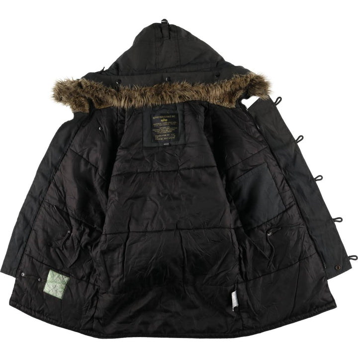 Special Price: Alpha N-3B Type Padded Military Flight Jacket, Men's Size Medium Nylon black type Vintage Second Hand