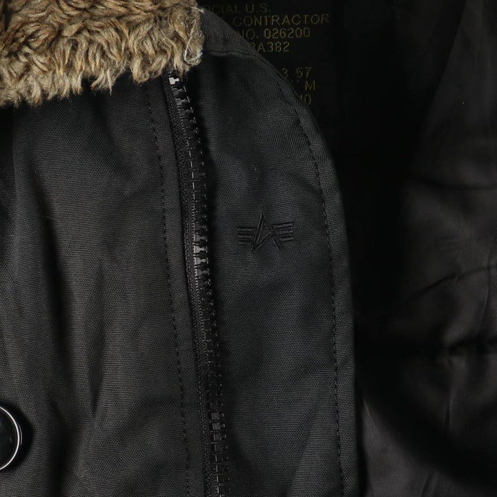 Special Price: Alpha N-3B Type Padded Military Flight Jacket, Men's Size Medium Nylon black type Vintage Second Hand