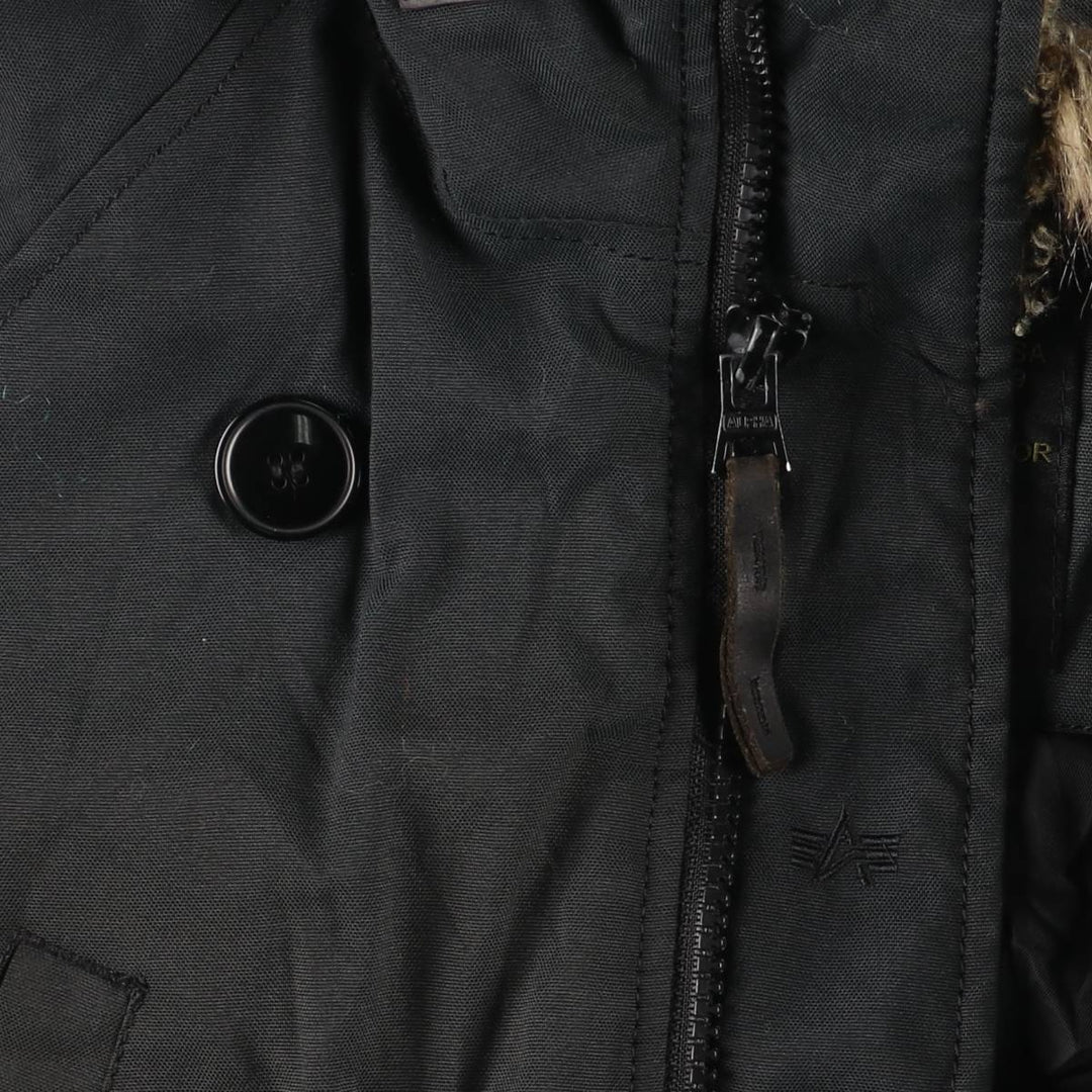 Special Price: Alpha N-3B Type Padded Military Flight Jacket, Men's Size Medium Nylon black type Vintage Second Hand