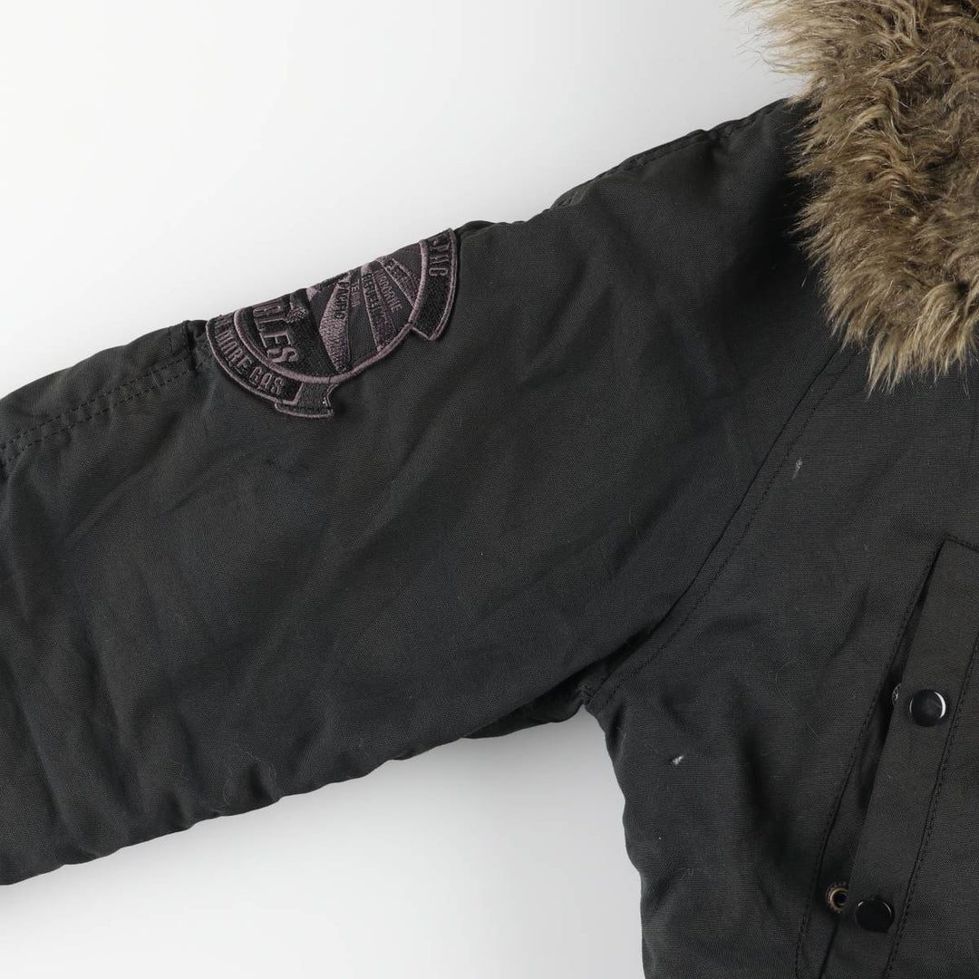 Special Price: Alpha N-3B Type Padded Military Flight Jacket, Men's Size Medium Nylon black type Vintage Second Hand