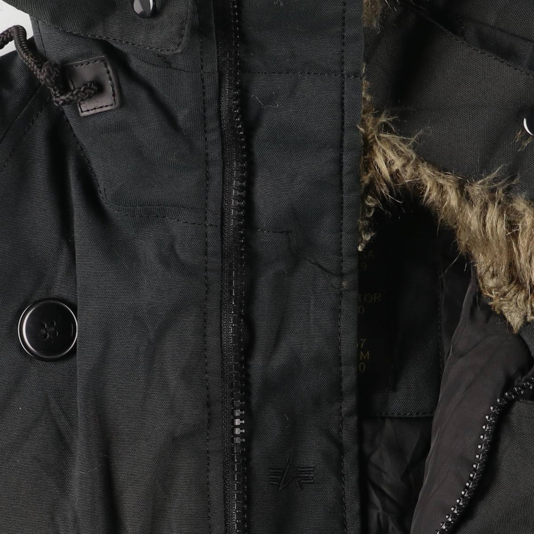 Special Price: Alpha N-3B Type Padded Military Flight Jacket, Men's Size Medium Nylon black type Vintage Second Hand