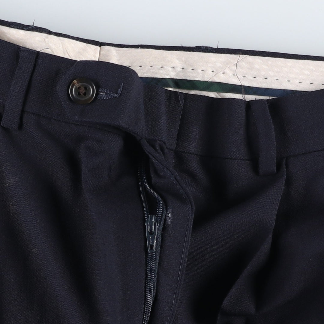 Ralph Lauren LAUREN TOTAL COMFORT two-pleat wool pants, men's size W33. wool navy blue type Vintage Second Hand