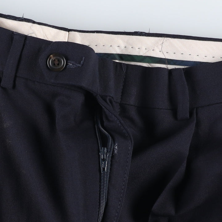 Ralph Lauren LAUREN TOTAL COMFORT two-pleat wool pants, men's size W33. wool navy blue type Vintage Second Hand
