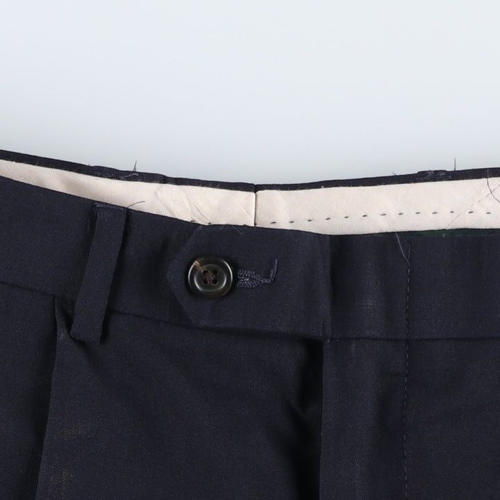 Ralph Lauren LAUREN TOTAL COMFORT two-pleat wool pants, men's size W33. wool navy blue type Vintage Second Hand