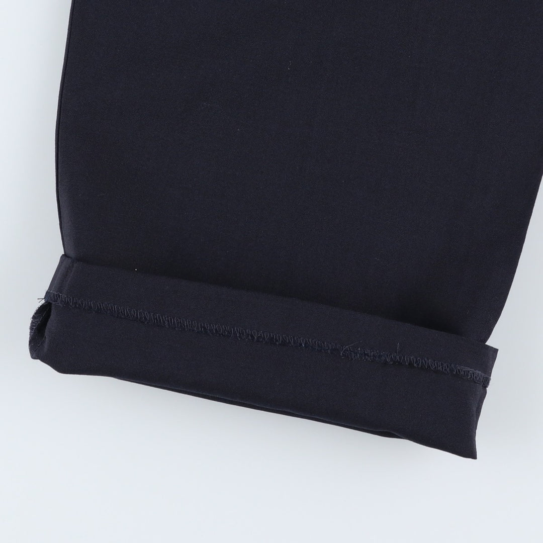 Ralph Lauren LAUREN TOTAL COMFORT two-pleat wool pants, men's size W33. wool navy blue type Vintage Second Hand