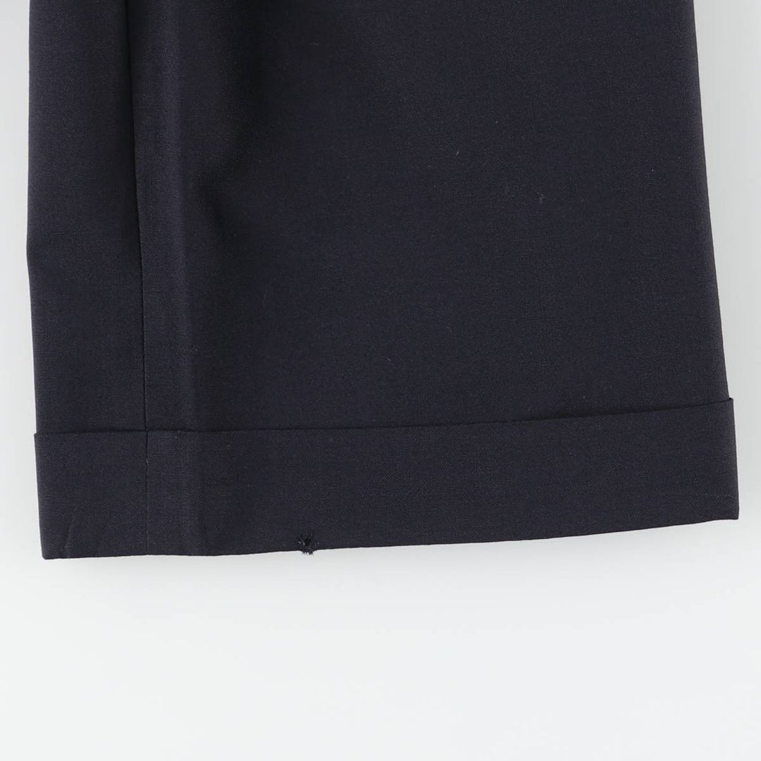Ralph Lauren LAUREN TOTAL COMFORT two-pleat wool pants, men's size W33. wool navy blue type Vintage Second Hand