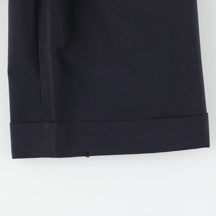 Ralph Lauren LAUREN TOTAL COMFORT two-pleat wool pants, men's size W33. wool navy blue type Vintage Second Hand
