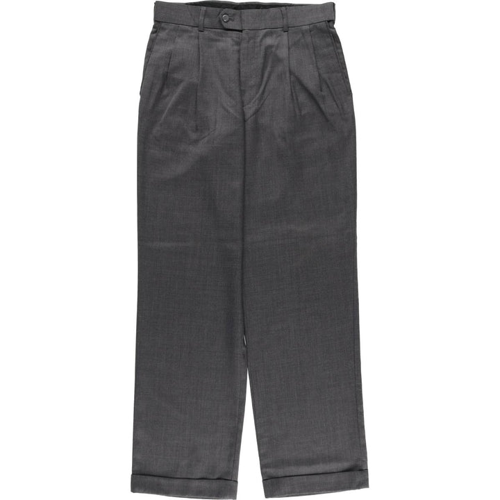 Stafford Two-pleat Slacks, Women's XL (W32) unclear gray type Vintage Second Hand