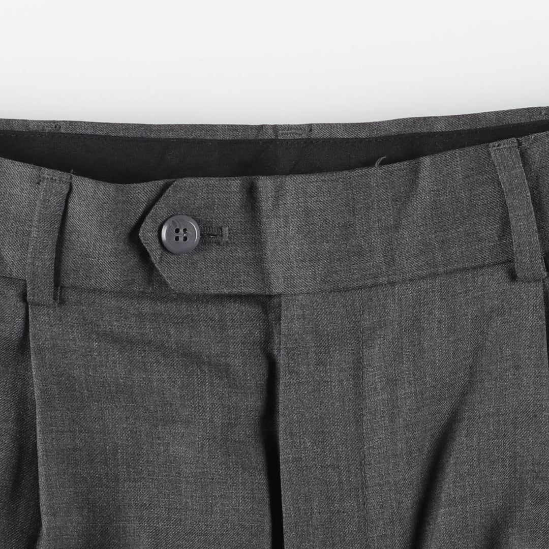 Stafford Two-pleat Slacks, Women's XL (W32) unclear gray type Vintage Second Hand
