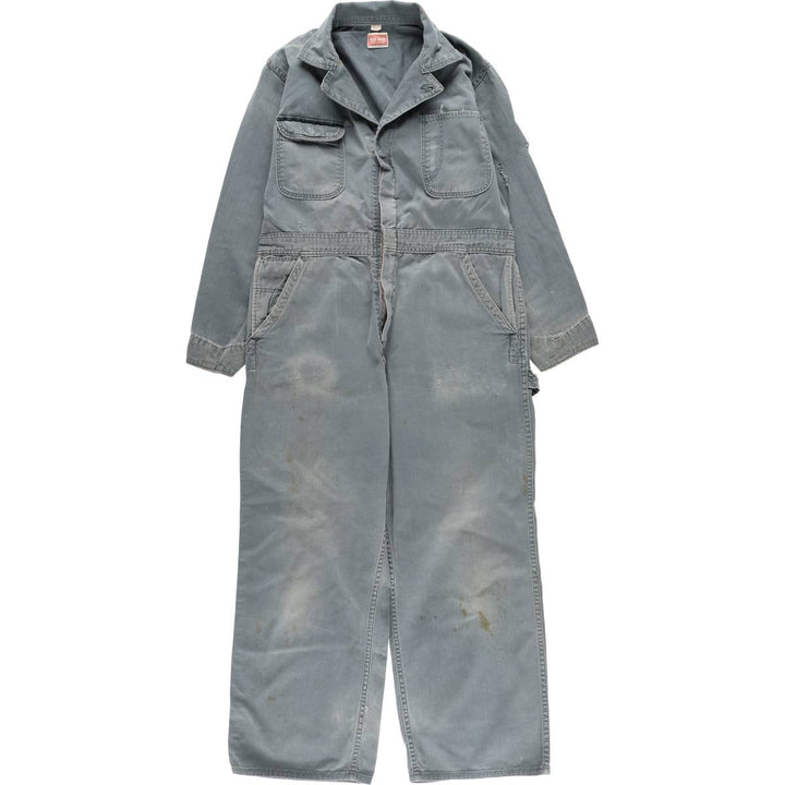 Big Ben HBT Herringbone Twill Long Sleeve Jumpsuit, Men's Size Medium, Vintage unclear gray type Vintage Second Hand