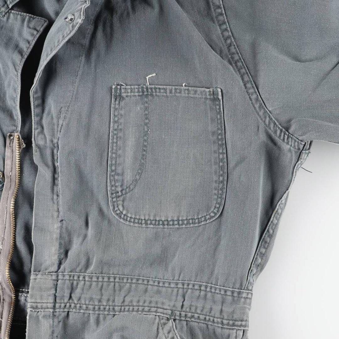 Big Ben HBT Herringbone Twill Long Sleeve Jumpsuit, Men's Size Medium, Vintage unclear gray type Vintage Second Hand