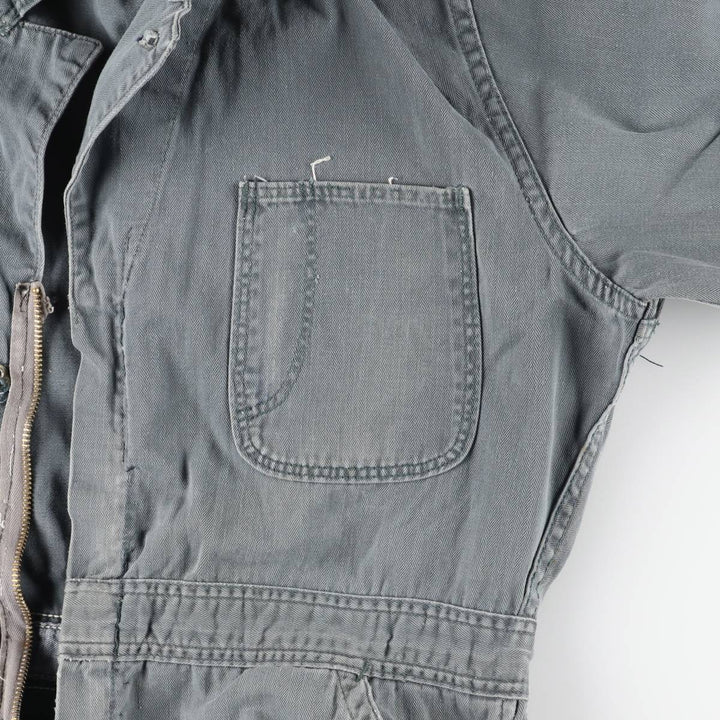 Big Ben HBT Herringbone Twill Long Sleeve Jumpsuit, Men's Size Medium, Vintage unclear gray type Vintage Second Hand