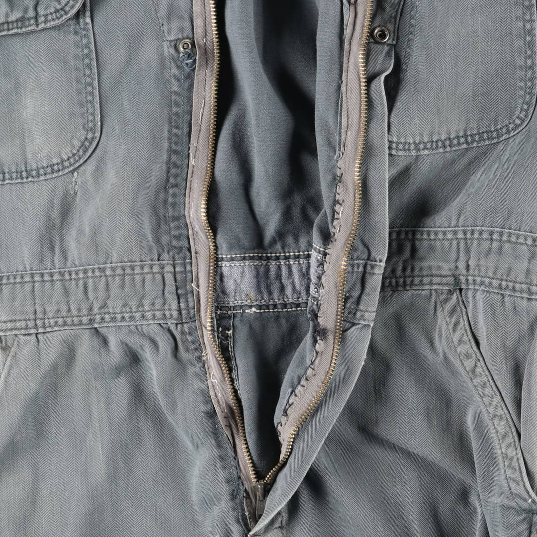 Big Ben HBT Herringbone Twill Long Sleeve Jumpsuit, Men's Size Medium, Vintage unclear gray type Vintage Second Hand