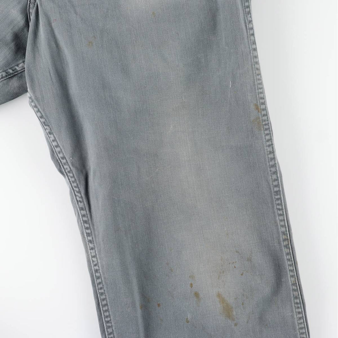 Big Ben HBT Herringbone Twill Long Sleeve Jumpsuit, Men's Size Medium, Vintage unclear gray type Vintage Second Hand