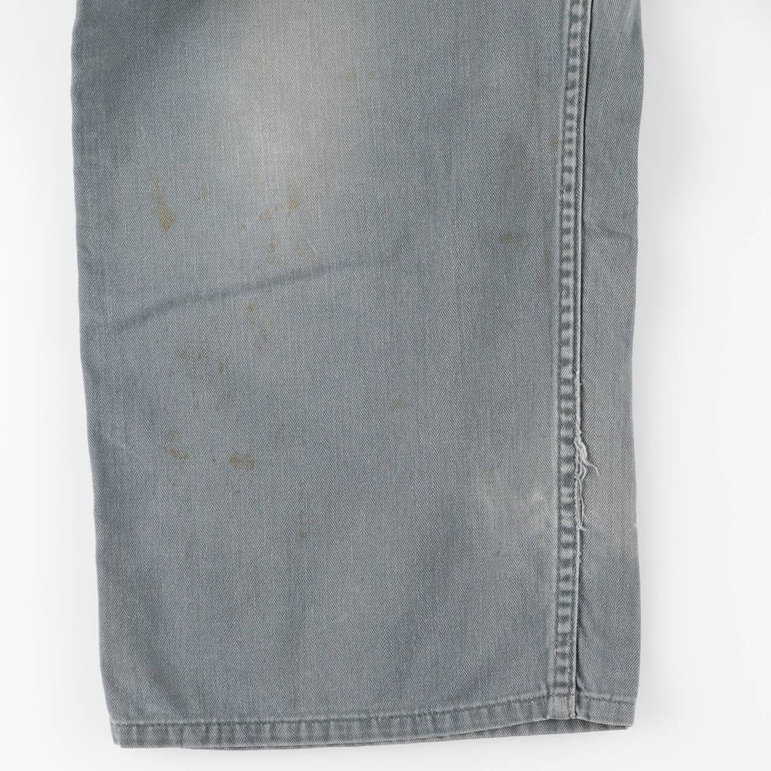 Big Ben HBT Herringbone Twill Long Sleeve Jumpsuit, Men's Size Medium, Vintage unclear gray type Vintage Second Hand