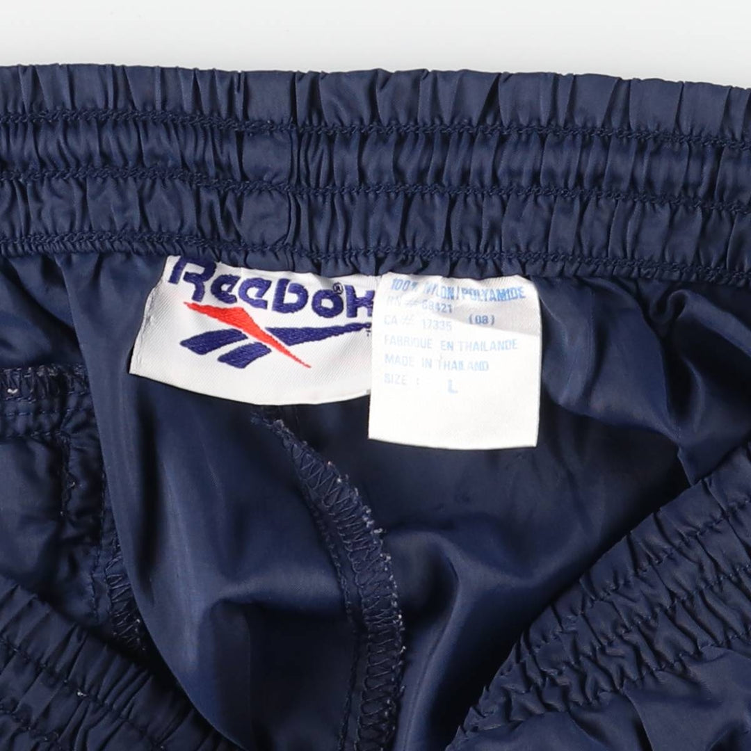 90'S Reebok Nylon Shaka Shaka Pants, Men's Size L, Vintage Nylon navy blue type Vintage Second Hand