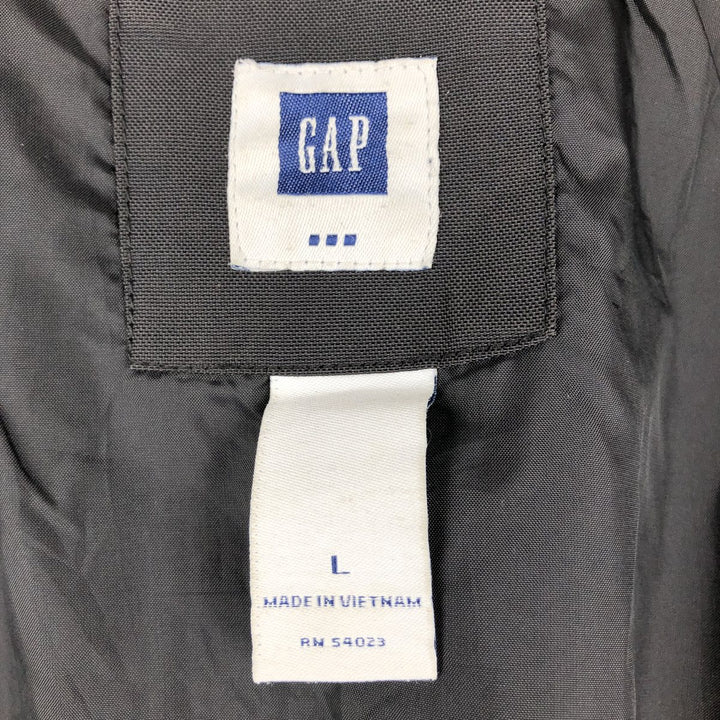 2000'S GAP collared cotton and nylon jacket, men's size L Nylon black type Vintage Second Hand