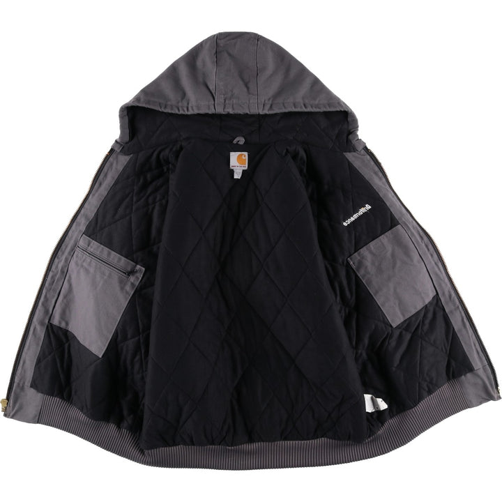 Special Price: Carhartt Active Jacket, Padded Duck Full-Zip Hoodie, Made in USA, Men's Size XL cotton gray type Vintage Second Hand