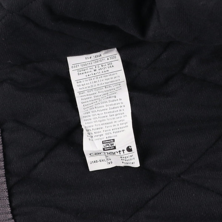 Special Price: Carhartt Active Jacket, Padded Duck Full-Zip Hoodie, Made in USA, Men's Size XL cotton gray type Vintage Second Hand