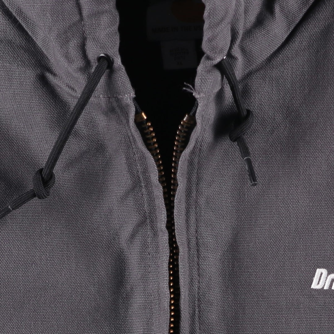 Special Price: Carhartt Active Jacket, Padded Duck Full-Zip Hoodie, Made in USA, Men's Size XL cotton gray type Vintage Second Hand