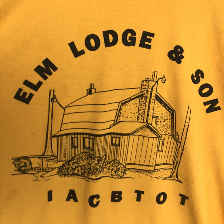 90'S Fruit of the Loom Best Printed T-shirt, Made in USA, Men's XL, Vintage cotton yellow type Vintage Second Hand