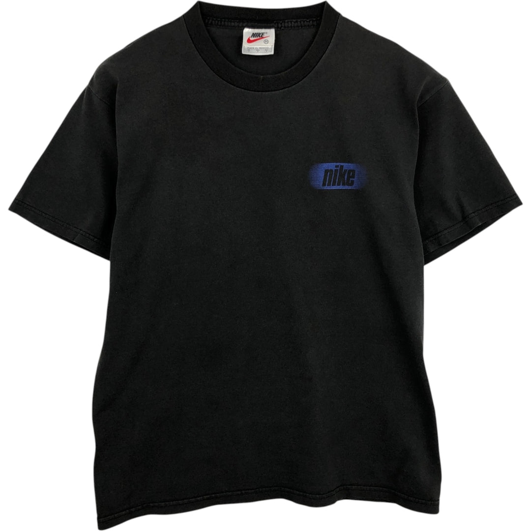 90'S Nike logo print T-shirt, men's size M (approx.) cotton black type Vintage Second Hand