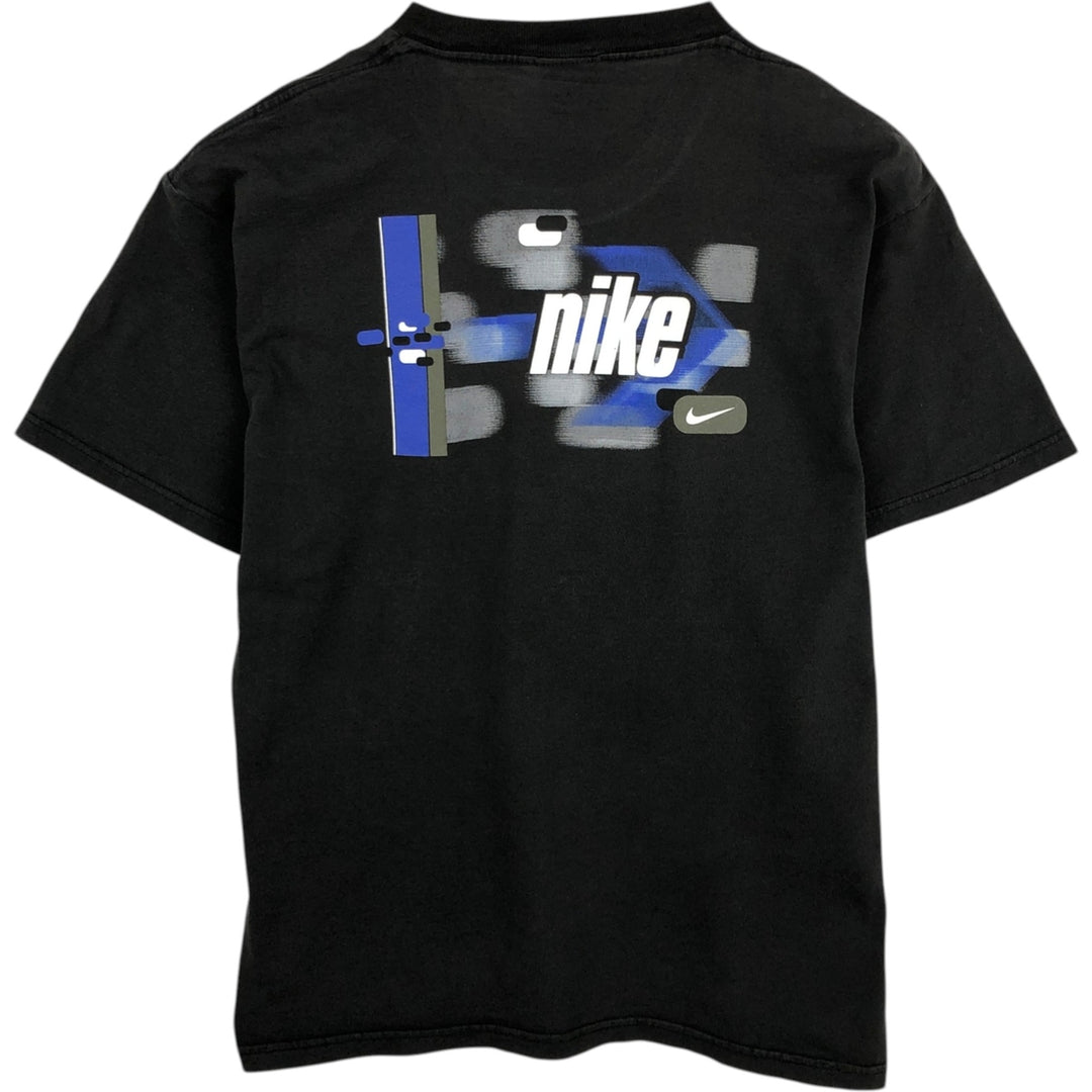 90'S Nike logo print T-shirt, men's size M (approx.) cotton black type Vintage Second Hand